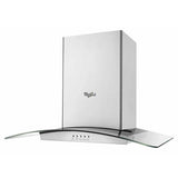 Whirlpool WVW75UC6DS stainless glass wall range hood angle