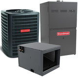 1.5 Ton 15.2 SEER2 80% AFUE 60,000 BTU Goodman Gas Furnace and R32 Heat Pump System - Horizontal