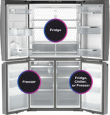 GE Profile ENERGY STAR 28.3 Cu. Ft. Quad-Door Refrigerator with Dual-Dispense AutoFill Pitcher - PAE28BYTFS