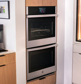 GE Profile PTD9000SZSS double wall oven installed in kitchen