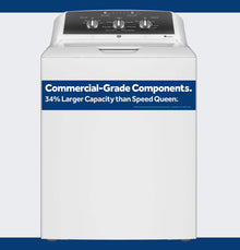 GE 4.3 cu. ft. Capacity Top Load Washer with Stainless Steel Basket & 5-Year Limited Warranty — White