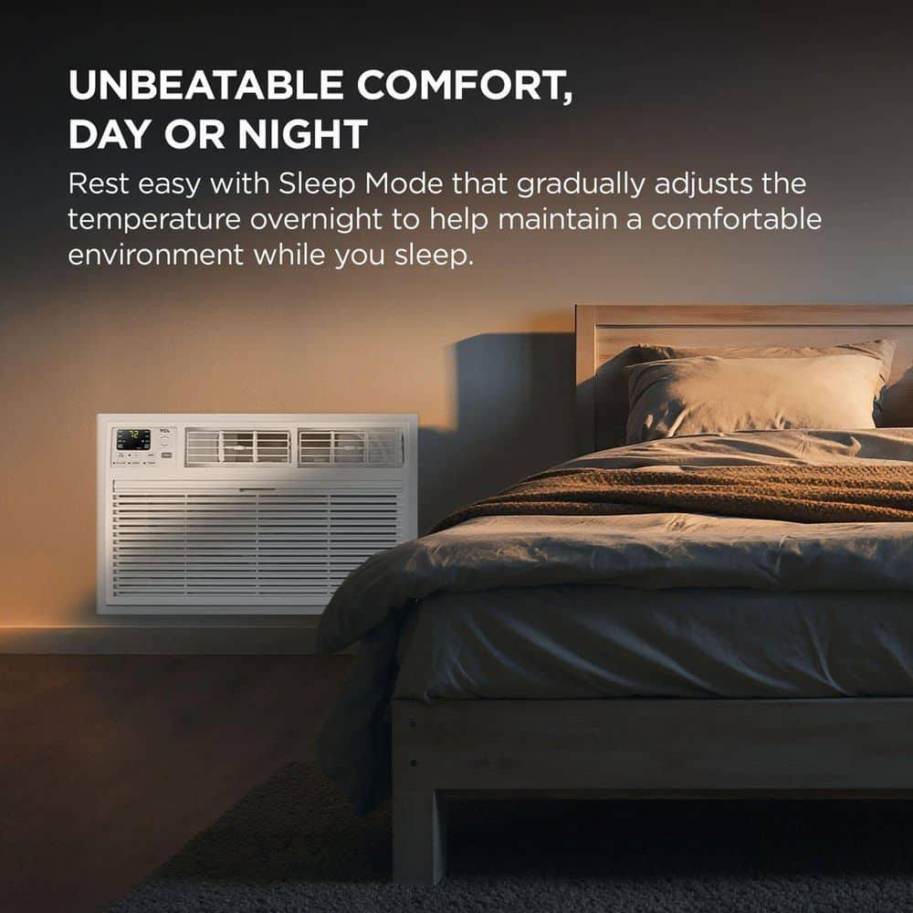 TCL 14,000 BTU through-the-wall air conditioner H14T9EX1-A angled side view