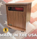 Original SUNHEAT USA1500-M Infrared Heater - American Walnut