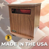Original SUNHEAT USA1500-M Infrared Heater - American Walnut