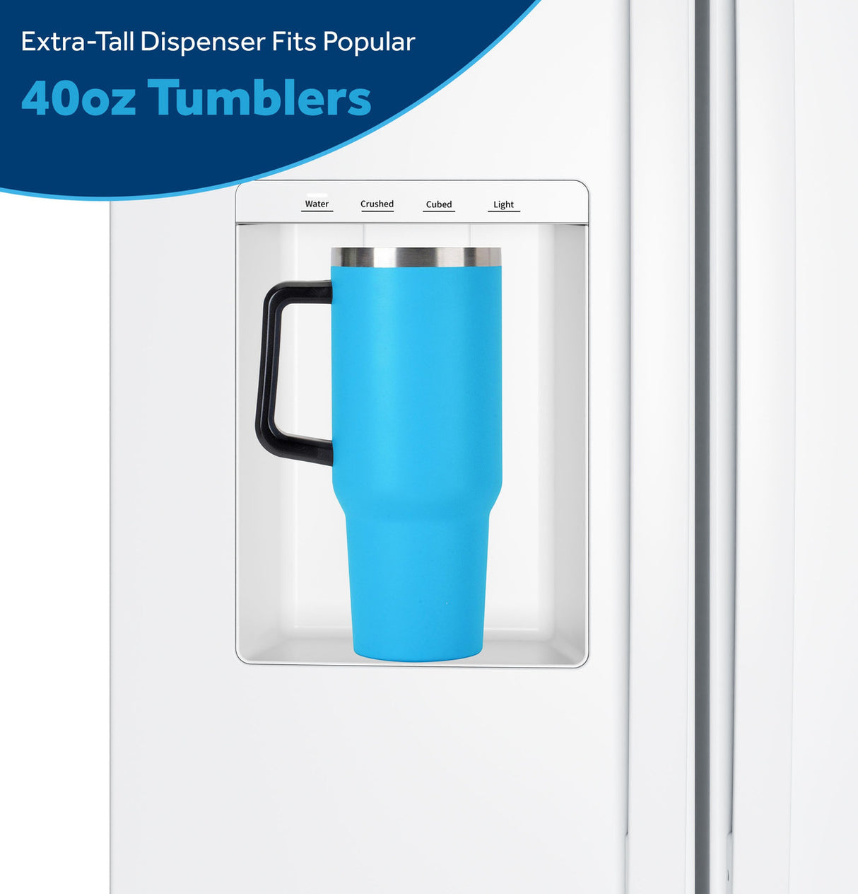 GE GSE28NGYWW refrigerator in a white kitchen setting