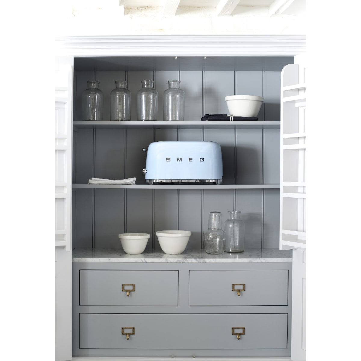 Smeg 50's Retro Design TSF02PBUS Countertop Toaster in Pastel Blue