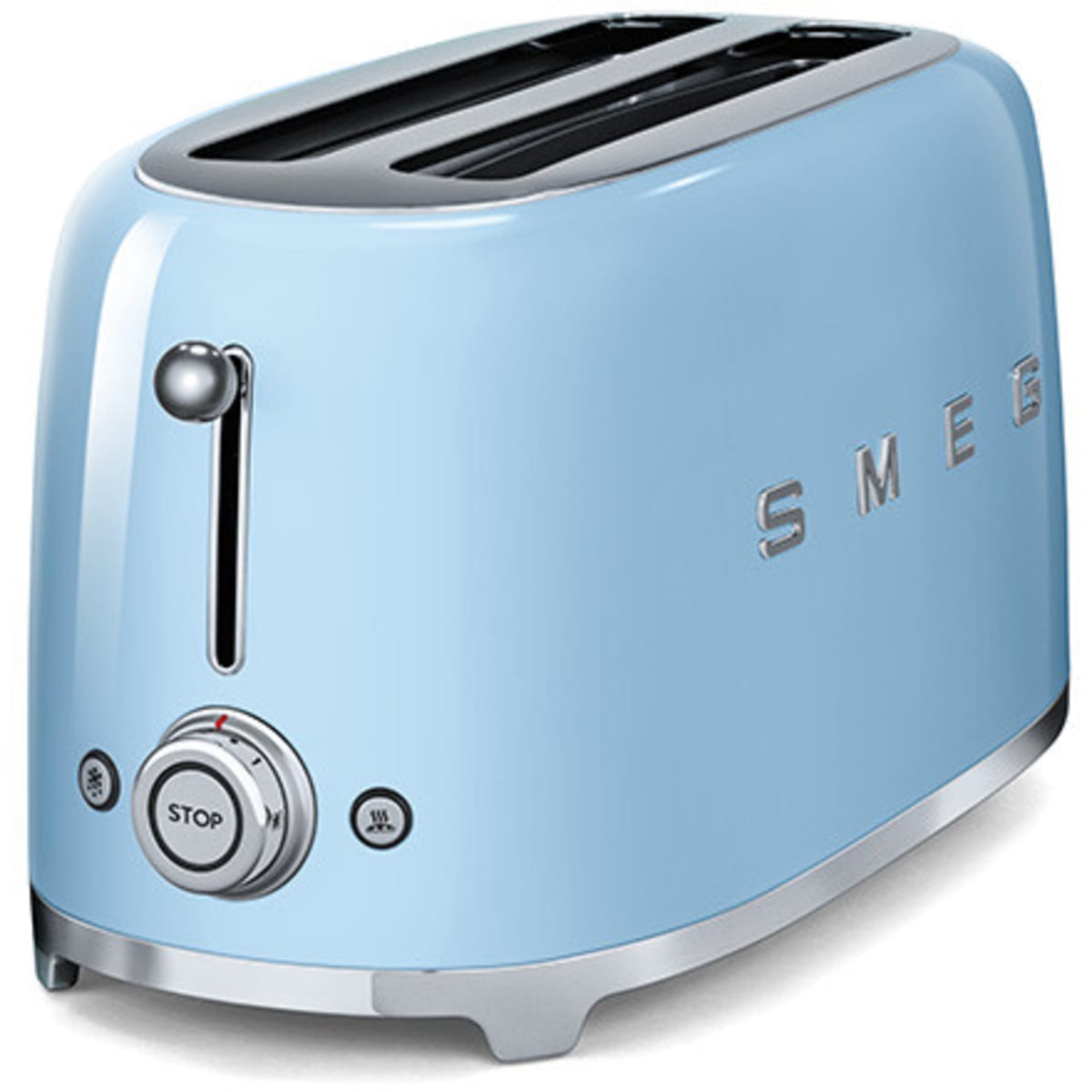 Smeg 50's Retro Design TSF02PBUS Countertop Toaster in Pastel Blue