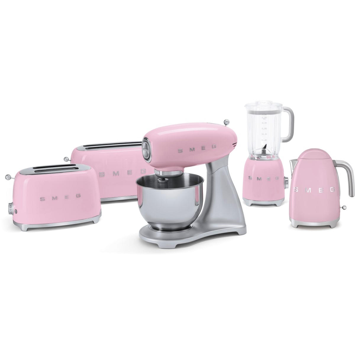 Smeg 50's Retro Design TSF02PKUS Countertop Toaster in Pink
