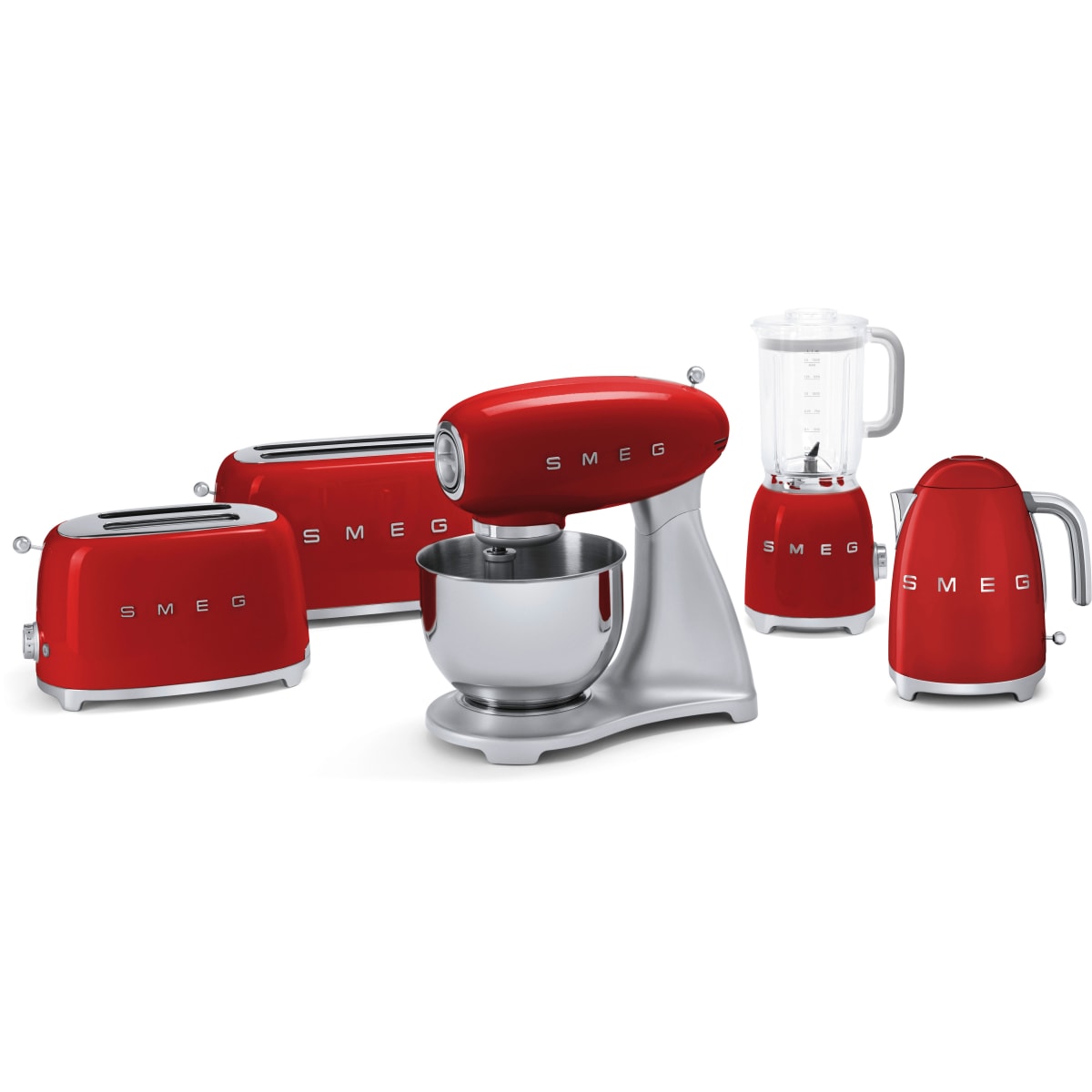 Smeg 50's Retro Design TSF02RDUS Countertop Toaster in Red