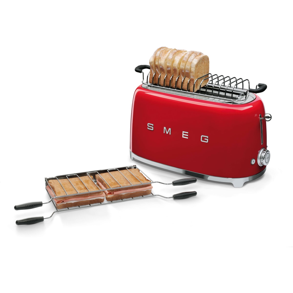 Smeg 50's Retro Design TSF02RDUS Countertop Toaster in Red