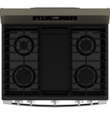 GE GGF600AVES gas range - cooktop detail