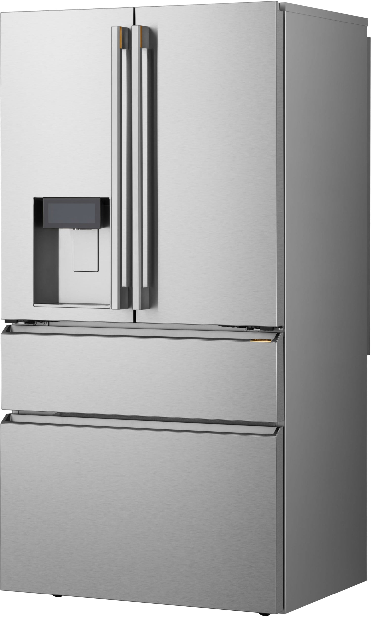 LG SIGNATURE UM22WZH98S refrigerator left angle view
