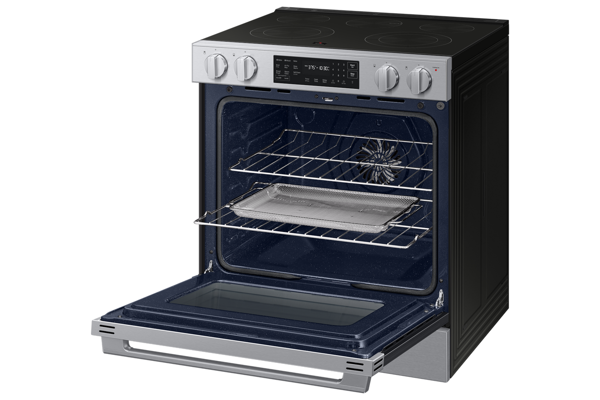 Samsung NSE70H63SR Slide-In Electric Range steam clean