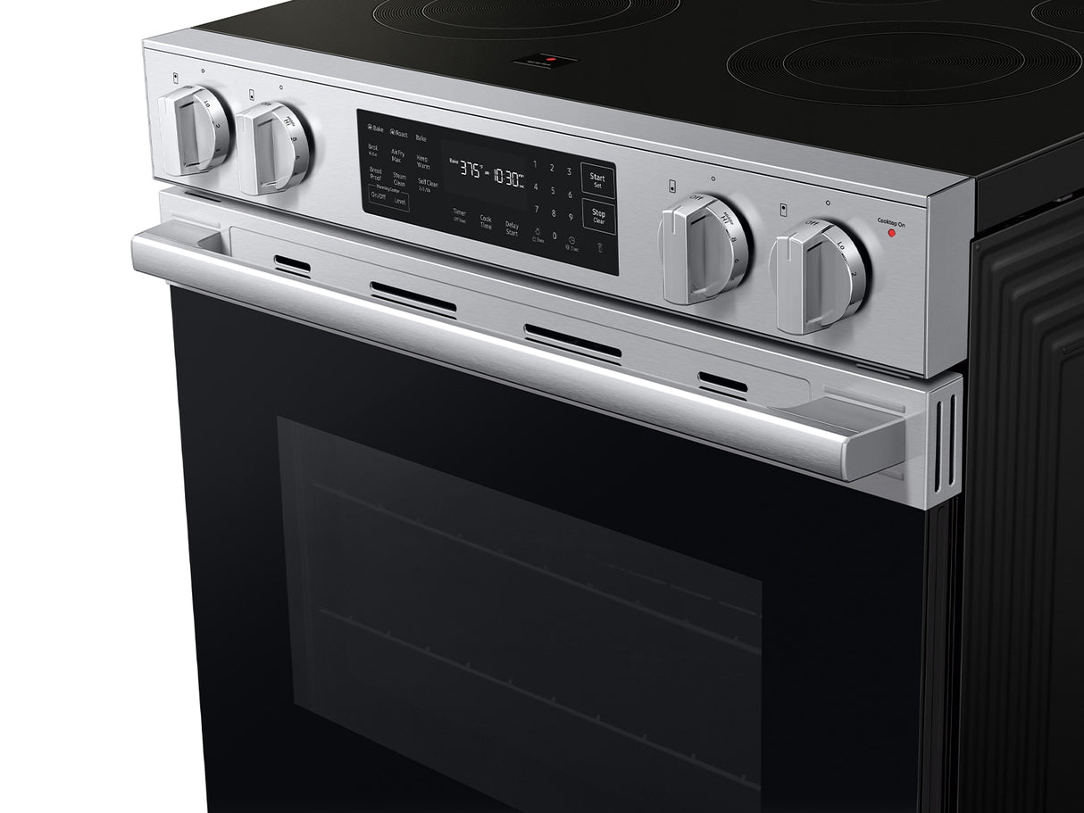 Samsung NSE70H63SR Slide-In Electric Range side view