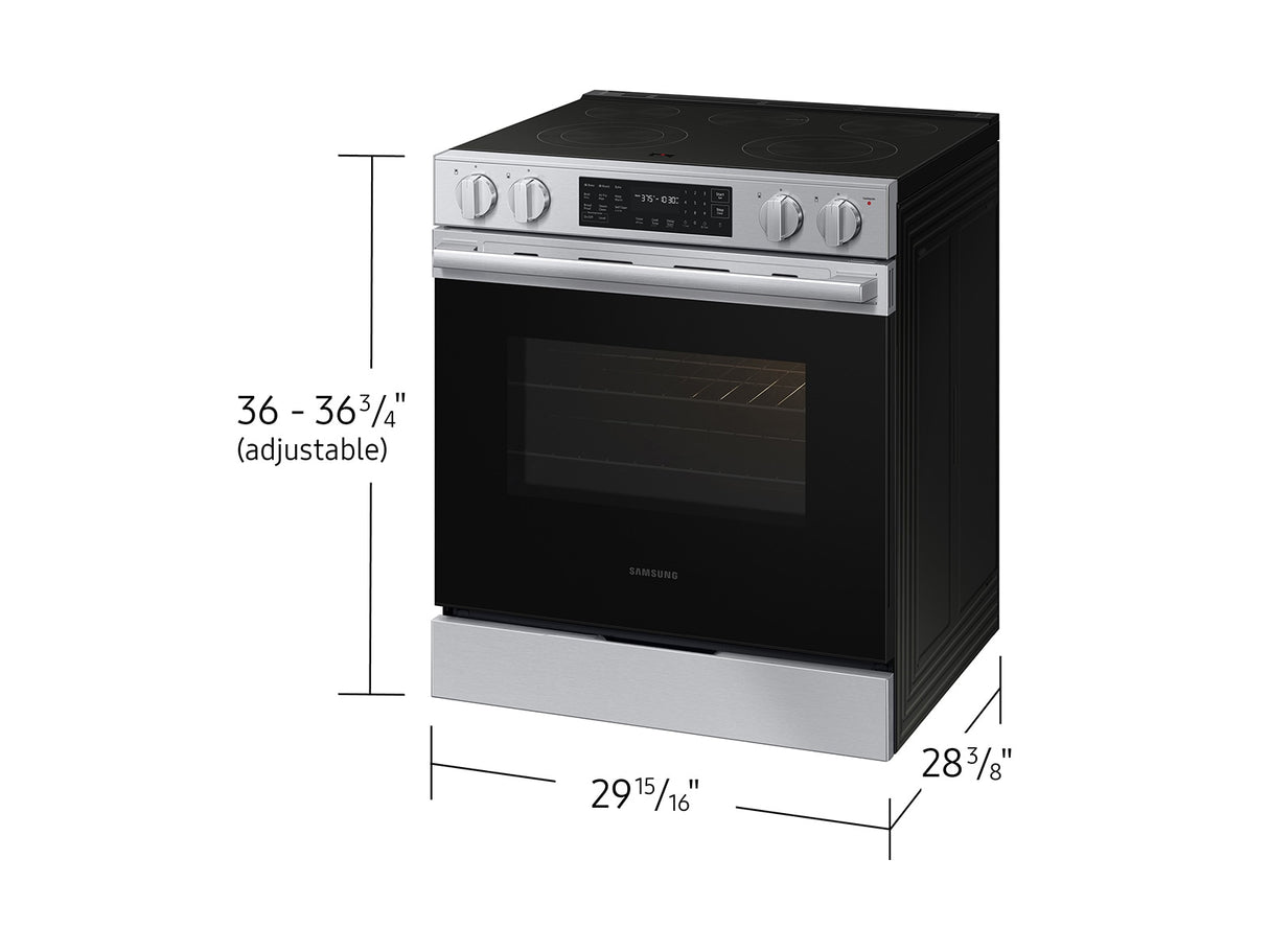 Samsung NSE70H63SR Slide-In Electric Range cooktop detail