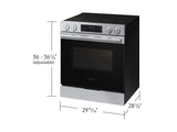 Samsung NSE70H63SR Slide-In Electric Range cooktop detail