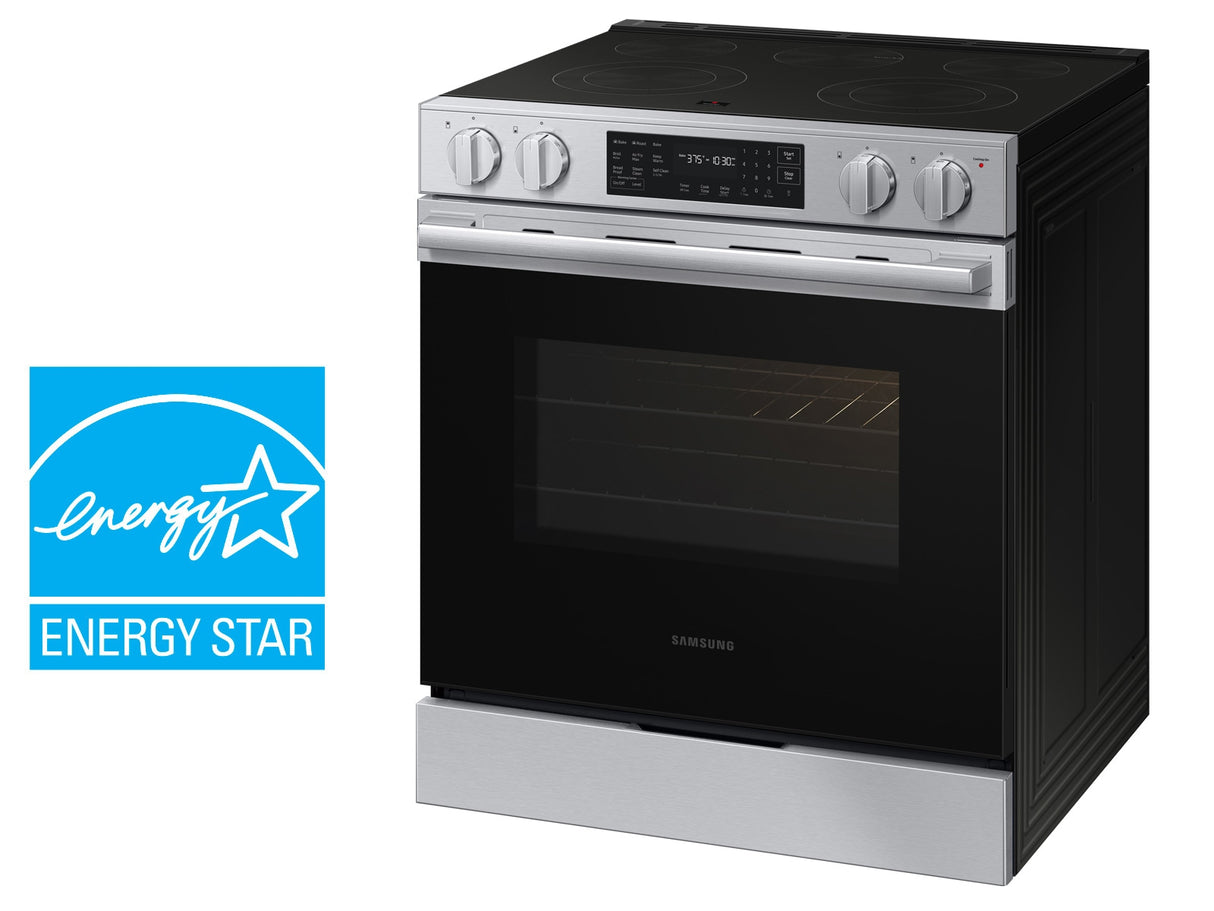 Samsung NSE70H63SR Slide-In Electric Range storage drawer