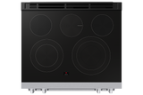 Samsung NSE80H63SW White Glass Slide-In Electric Range dual element