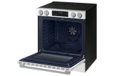 Samsung NSE80H63SW White Glass Slide-In Electric Range Air Sous Vide