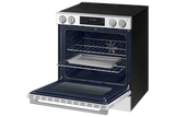 Samsung NSE80H63SW White Glass Slide-In Electric Range steam clean