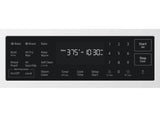 Samsung NSE80H63SW White Glass Slide-In Electric Range lifestyle view