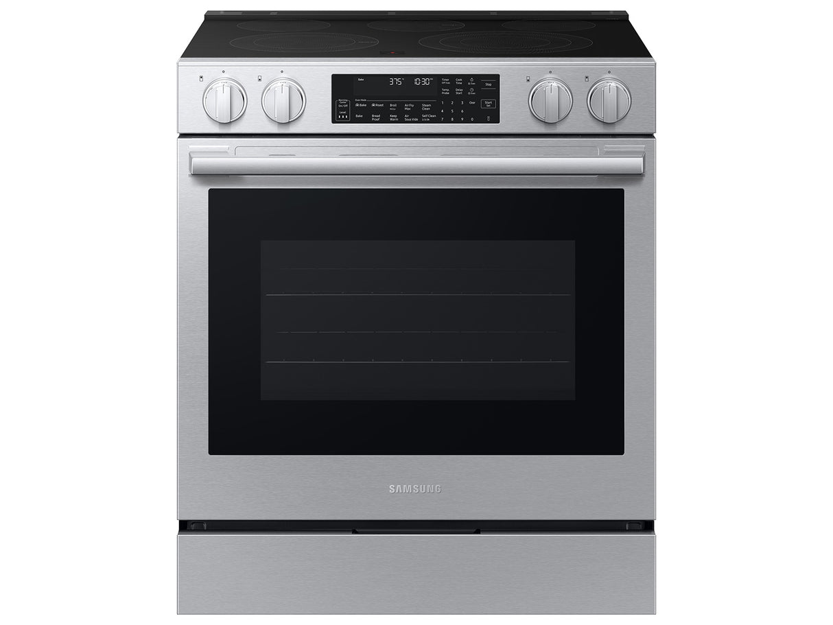 Samsung NSE90H63SR Slide-In Electric Range front view
