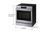 Samsung NSE90H63SR Slide-In Electric Range oven interior