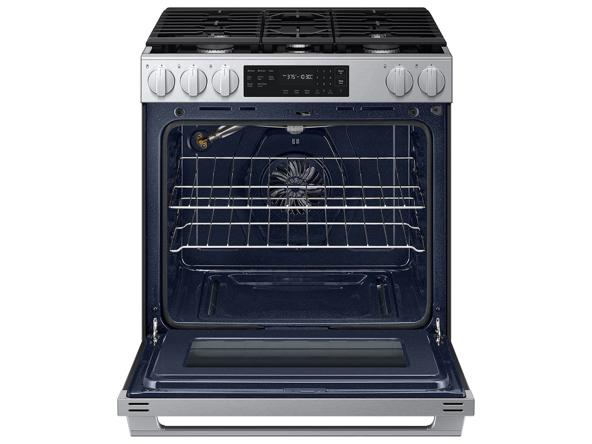 Samsung NSG70H60SR Gas Range griddle detail