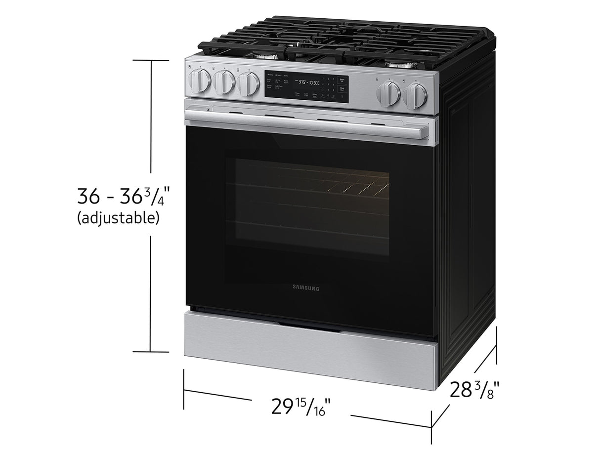 Samsung NSG70H60SR Gas Range cooktop detail