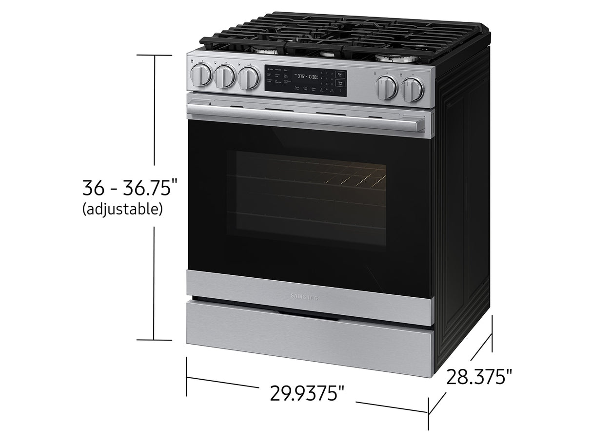 Samsung NSG80H60SR Gas Range cooktop detail