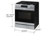 Samsung NSG80H60SR Gas Range cooktop detail