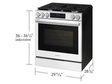Samsung NSG80H60SW Gas Range cooktop detail