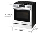 Samsung NSG90H60SW Gas Range cooktop detail