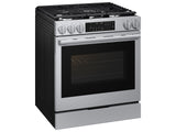 Samsung NSG90H63SR dual fuel range angled view