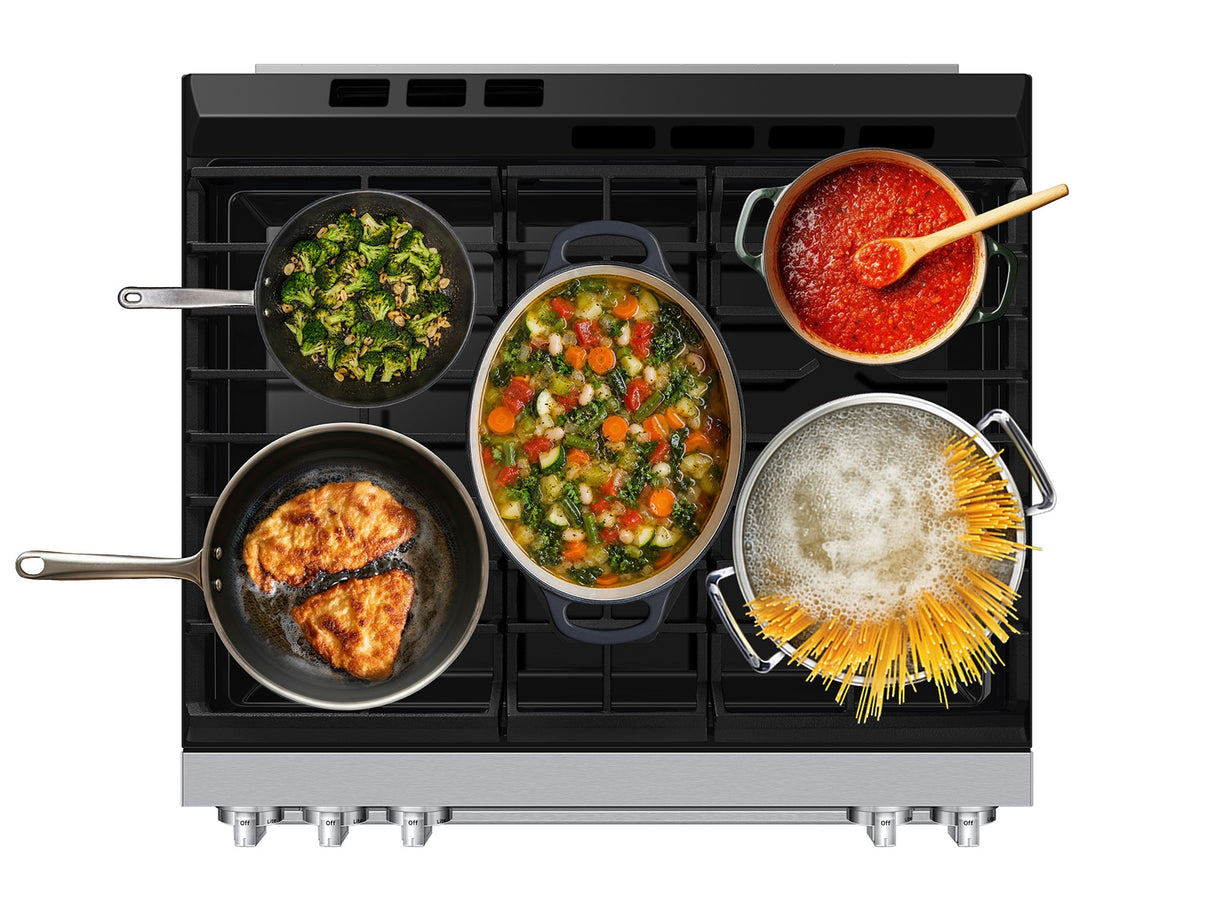 Samsung NSG90H63SR dual fuel range True Convection