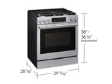 Samsung NSG90H63SR dual fuel range rear view