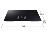 Samsung NZ30FG6332RK electric cooktop angled view