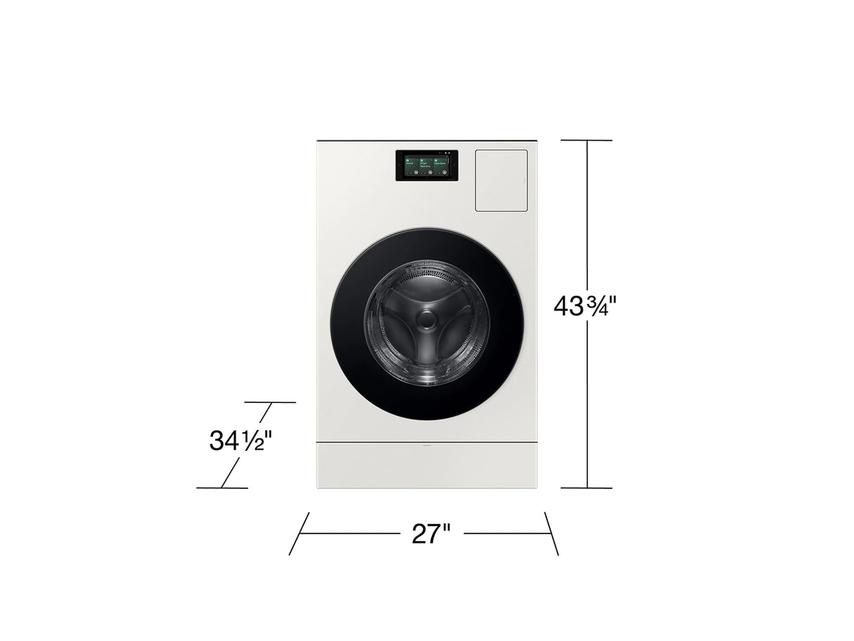 Samsung WD53DBA900HYA1 all-in-one washer dryer combo angled view