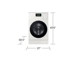 Samsung WD53DBA900HYA1 all-in-one washer dryer combo angled view