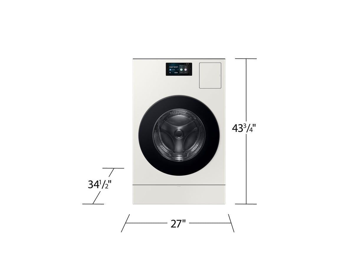 Samsung WD90F53AVYUS vented all-in-one washer dryer combo angled view