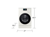 Samsung WD90F53AVYUS vented all-in-one washer dryer combo angled view