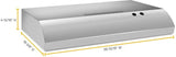 Whirlpool UXT4030ADS range hood underside
