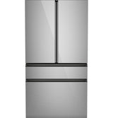 Cafe CJE23DM5WS5 refrigerator front view in platinum glass