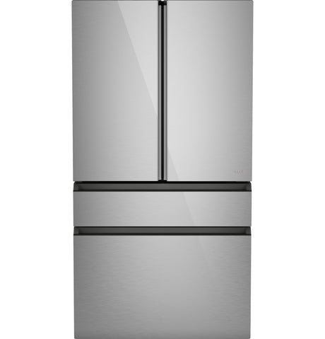 Cafe CJE23DM5WS5 refrigerator front view in platinum glass
