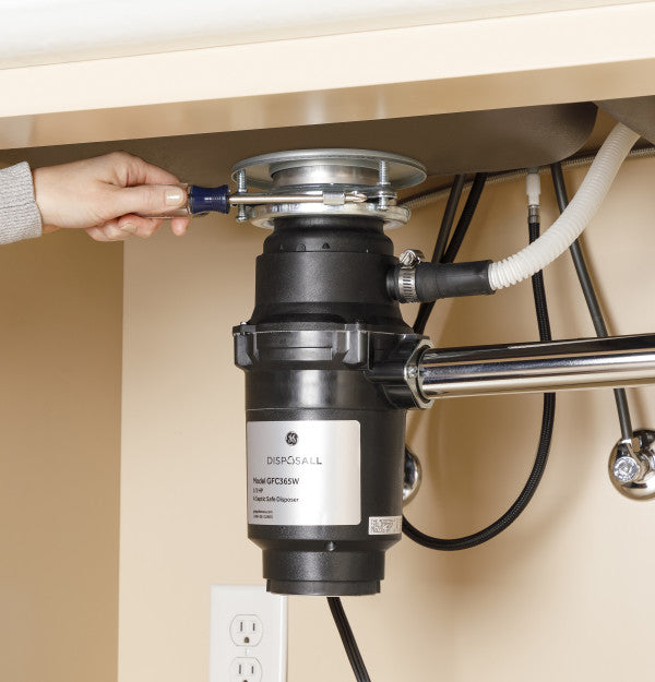 GE 1.0 HP Continuous Feed Garbage Disposer with Power Cord - GFC1065W