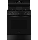 GE GGF600AVBB 30 inch black free-standing gas range front view