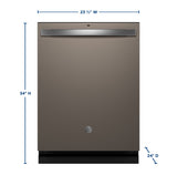 GE GDT650SMVES - 24 in. Top Control Flush-Mount Dishwasher with Stainless Steel Interior47 dBa Sound Level, Sanitize Cycle, 3rd-Rack & Dry Boost - Fingerprint Resistant Slate