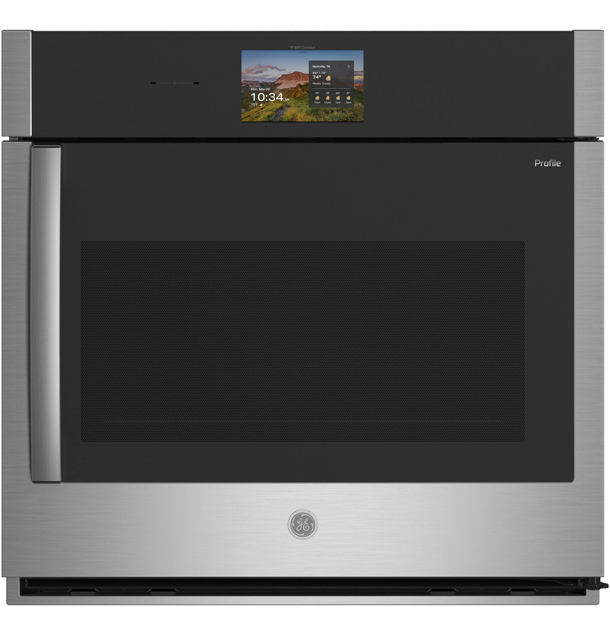 GE Profile PTS700RSZSS 30 Inch Smart Single Wall Oven front view