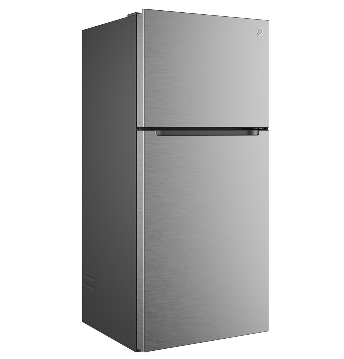 GE GPS19KYZFS stainless top-freezer refrigerator front view