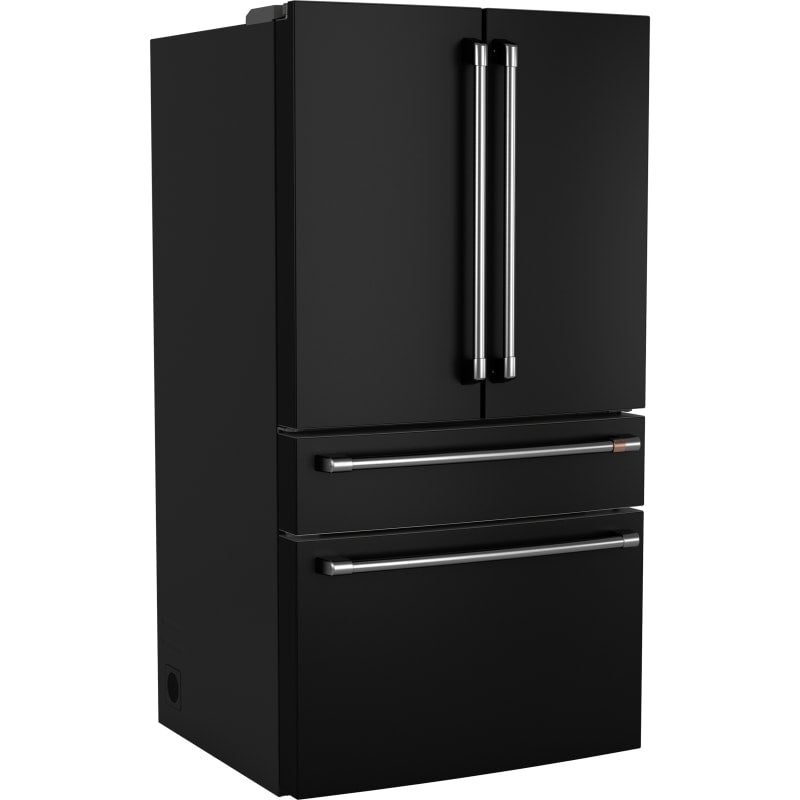 Café CJE23DP3WD1 4-Door French-Door Refrigerator Matte Black - Open View